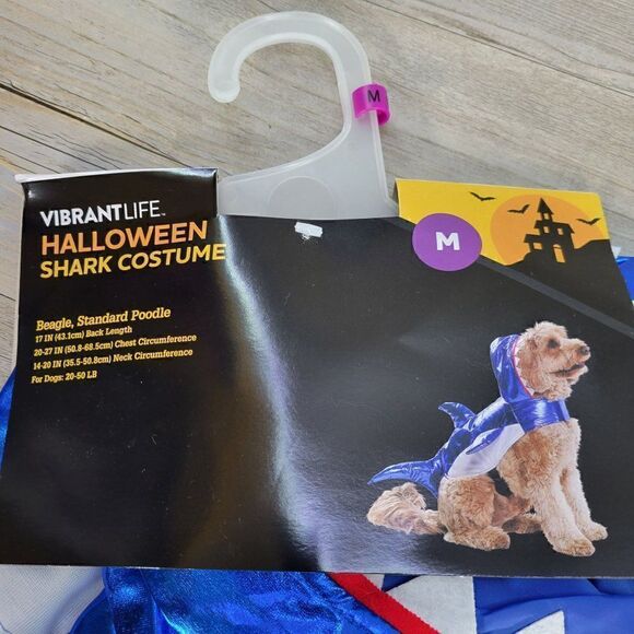 Vibrant Life Shark Dog Costume Sz M - Picture 4 of 6